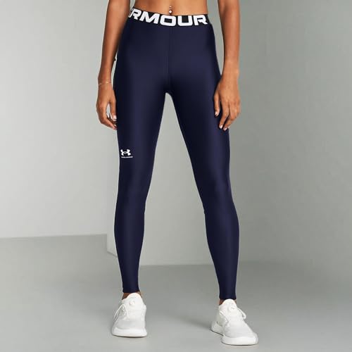 Under Armour Leggings deportivos HG Authentics para mujer, azul marino, M