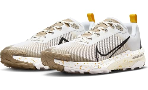 Nike React Terra Kiger 9, Bajo Hombre, White/Black-Khaki-Vivid Sulfur, 47 EU