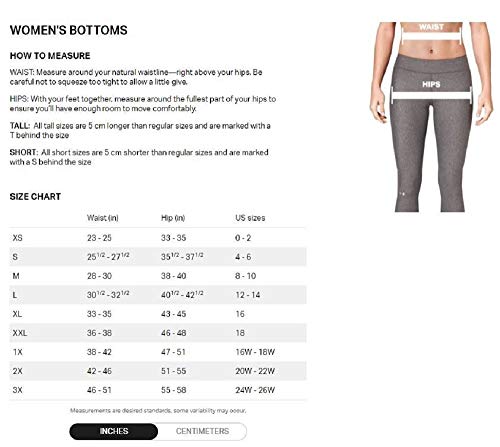 Under Armour - Mallas HeatGear Armour para mujer, X-Small Alto, Charcoal Light Heather/ Metallic Silver