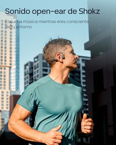 SHOKZ OpenRun Pro 2 Auriculares Deportivos de Conducción Ósea, Inalámbricos Bluetooth 5.3, Micrófonos con Cancelación de Ruido, Resistente al Agua IP55, 12h Reproducción, Carga Rápida USB-C, Negro