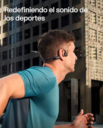 SHOKZ OpenRun Pro 2 Auriculares Deportivos de Conducción Ósea, Inalámbricos Bluetooth 5.3, Micrófonos con Cancelación de Ruido, Resistente al Agua IP55, 12h Reproducción, Carga Rápida USB-C, Negro