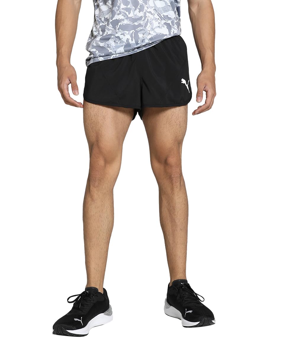 PUMA Cross The Line Split Short 2.0 Pantalones Cortos Tejidos, Hombre, Negro-Liso, M