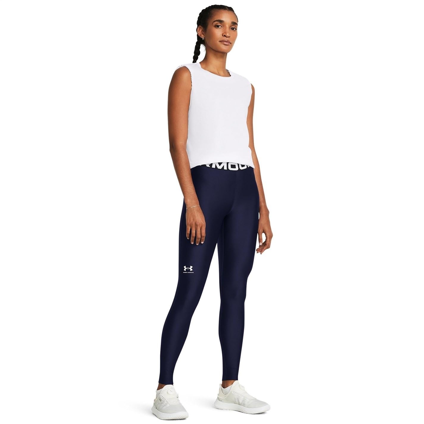 Under Armour Leggings deportivos HG Authentics para mujer, azul marino, M