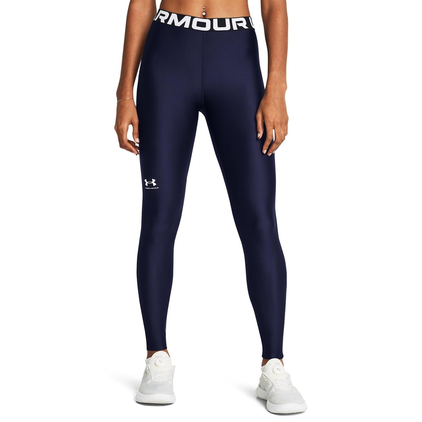 Under Armour Leggings deportivos HG Authentics para mujer, azul marino, M