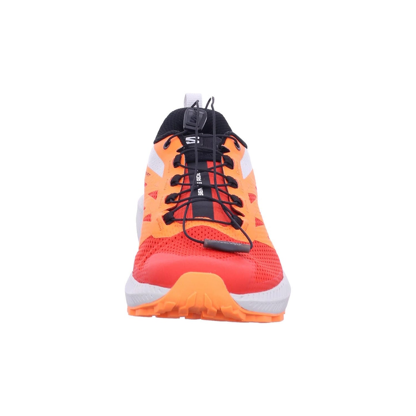 SALOMON Shoes Sense Ride 5, Zapatillas de Trail Running Hombre, Lunar Rock/Shocking Orange/Fiery Re, 44 EU