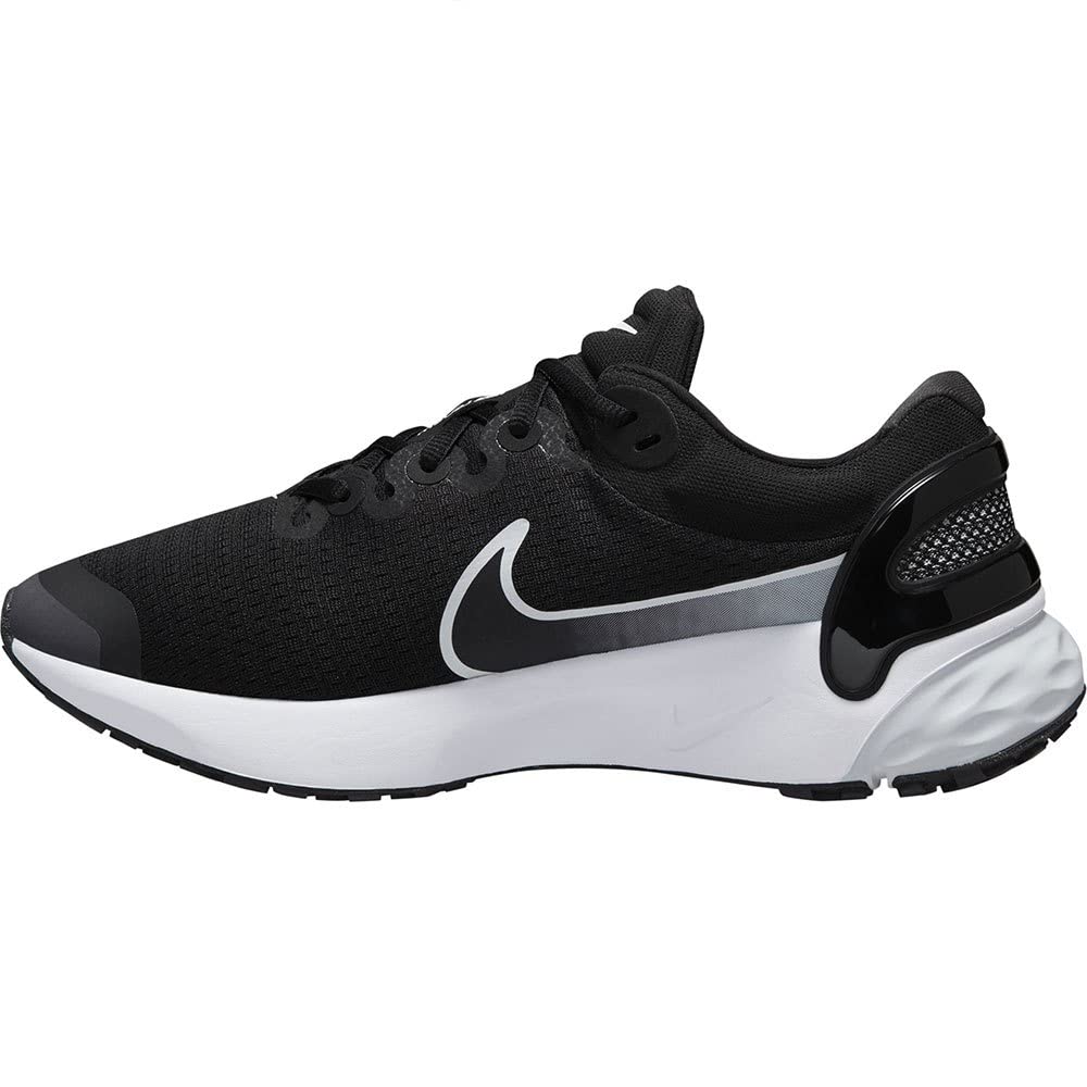 NIKE Renew Run 3, Zapatillas Mujer, Black White Pure Platinum Dk Smoke Grey, 38.5 EU