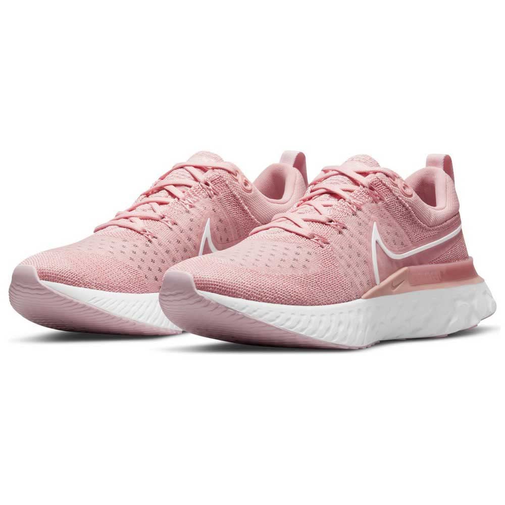 Nike W React Infinity Run FK 2, Zapatillas de Gimnasia Mujer, Champagne/Mtlc Red/Bronze, 36.5 EU