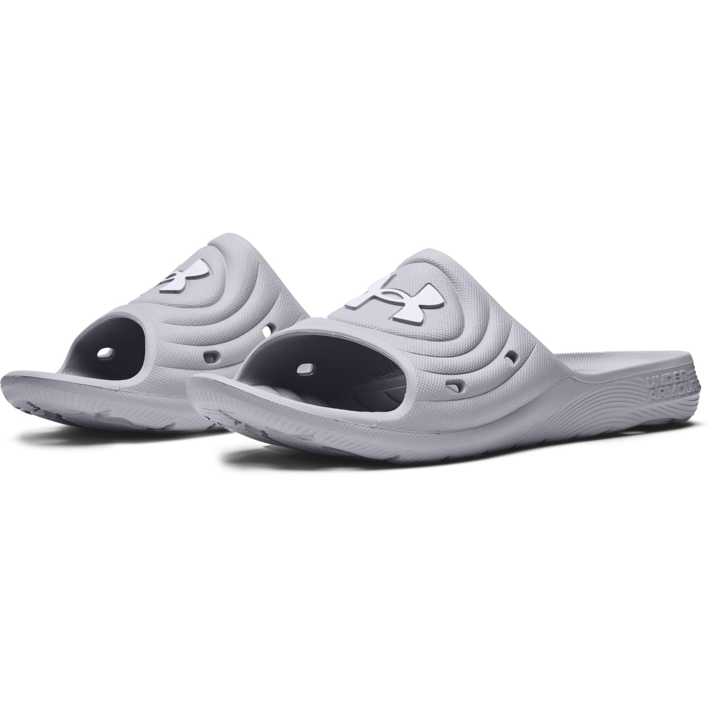 Under Armour Ua M Locker Iv Sl, Sandalia Slide Hombre, Mod Gray Mod Gray White, 47.5 EU