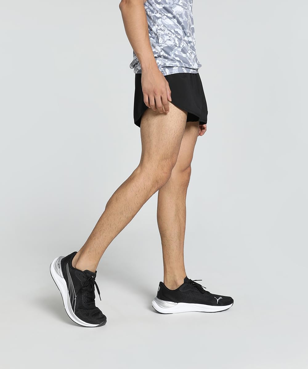 PUMA Cross The Line Split Short 2.0 Pantalones Cortos Tejidos, Hombre, Negro-Liso, M