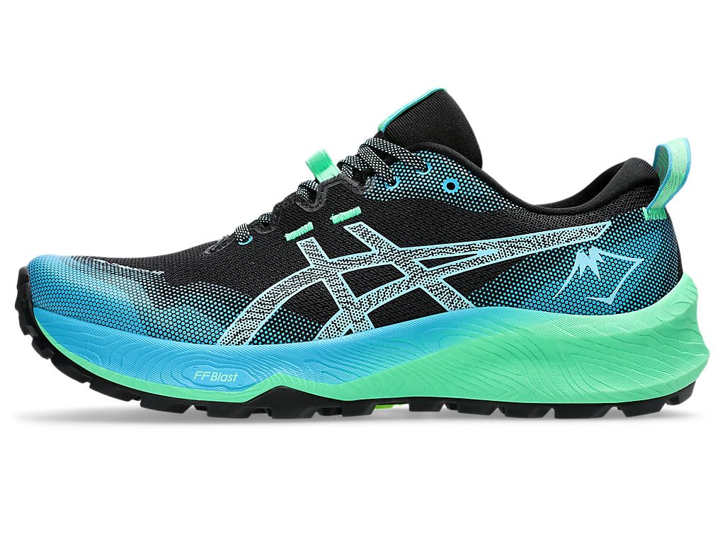 Asics Gel-Trabuco 12, Sneaker Hombre, Black Bright Cyan, 40.5 EU