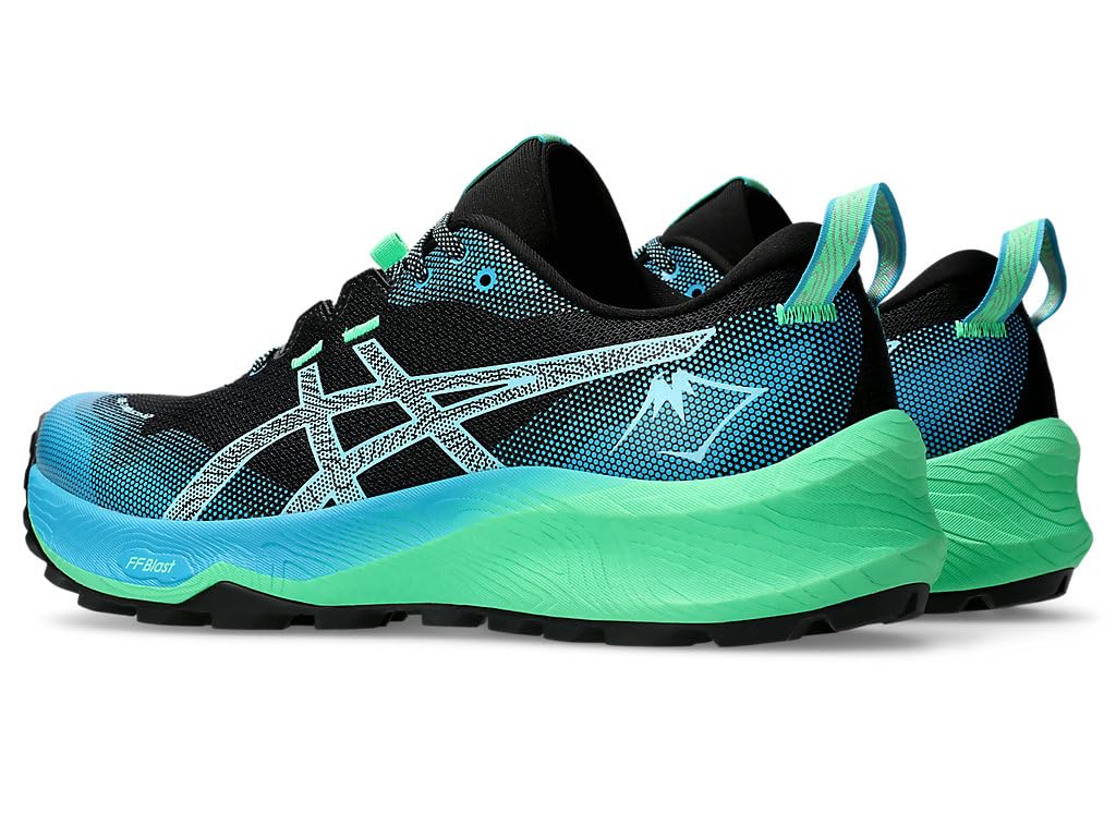 Asics Gel-Trabuco 12, Sneaker Hombre, Black Bright Cyan, 40.5 EU