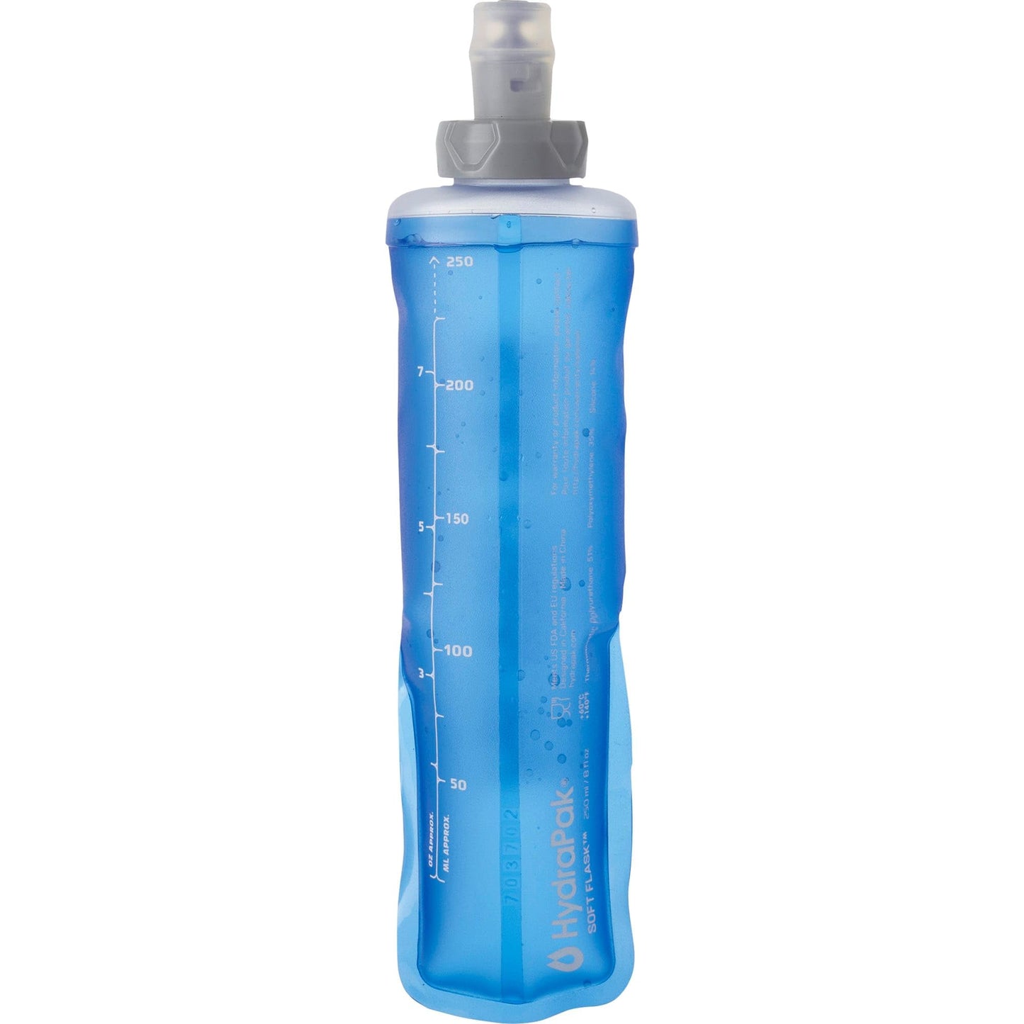 Salomon Soft Flask 250ml/8oz 28 Frasco de Hidratación Suave Unisex, Comodidad, Válvula de alto flujo, Fácil de usar, Azul