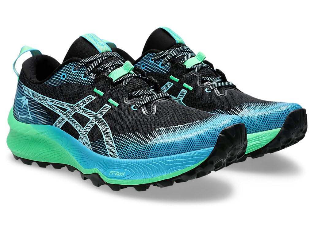 Asics Gel-Trabuco 12, Sneaker Hombre, Black Bright Cyan, 40.5 EU