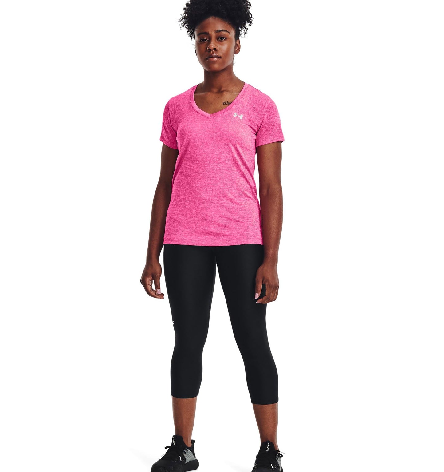 Under Armour Tech Ssv - Twist Camiseta, Rosa, XS Mujer