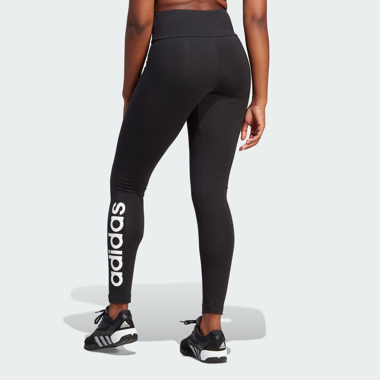 adidas Essentials High-waisted Logo Leggings Mujer, Black/White, XXS Alto