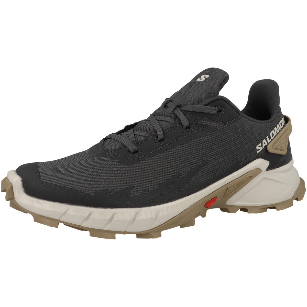 Salomon Alphacross 4 Zapatillas de Trail Running para Hombre, Agarre potente, Comodidad duradera, Rendimiento versátil, Ebony, 45 1/3