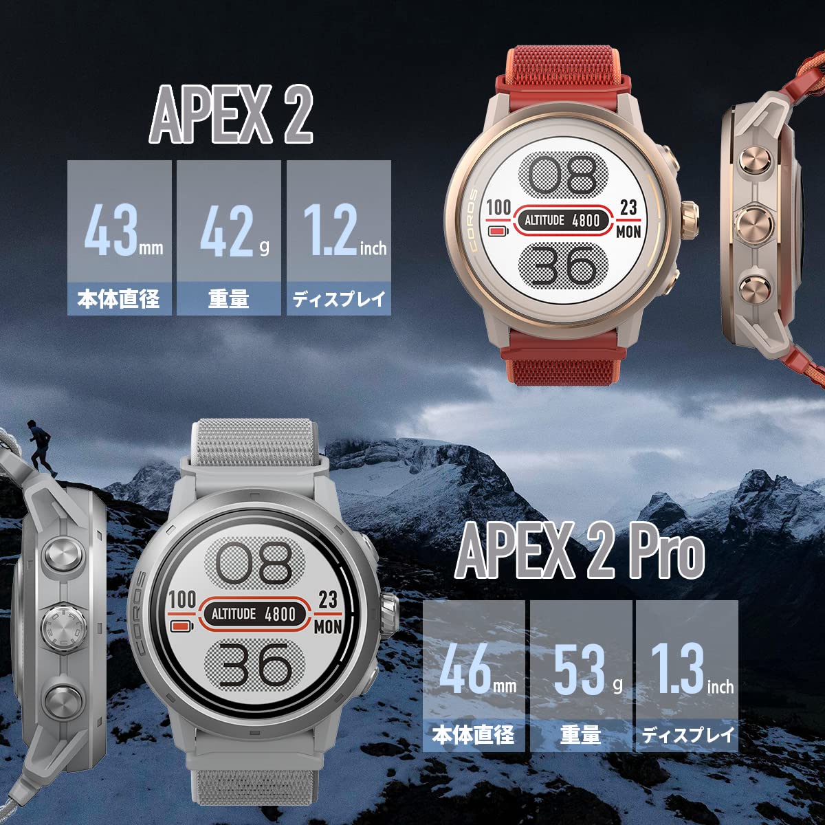 COROS Apex 2 Pro Reloj GPS Outdoor, 1,3" Zafiro Titanio, 30 días de Batería, Doble Frecuencia GPS, Navegación en Muñeca, Mapa Offline, Monitor de Frecuencia Cardiaca y de Sueño, Correr, Ciclismo-Rosa