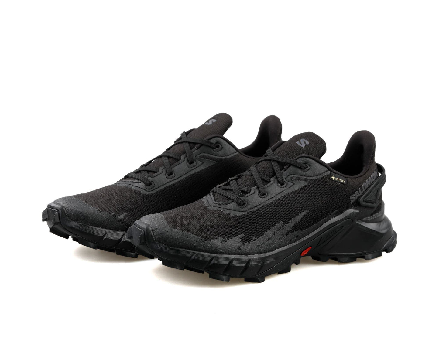 Salomon Alphacross 4 Gore-Tex Zapatillas Impermeables de Trail Running para Hombre, Agarre potente, Protección frente al agua y el clima, Comodidad duradera, Black, 46