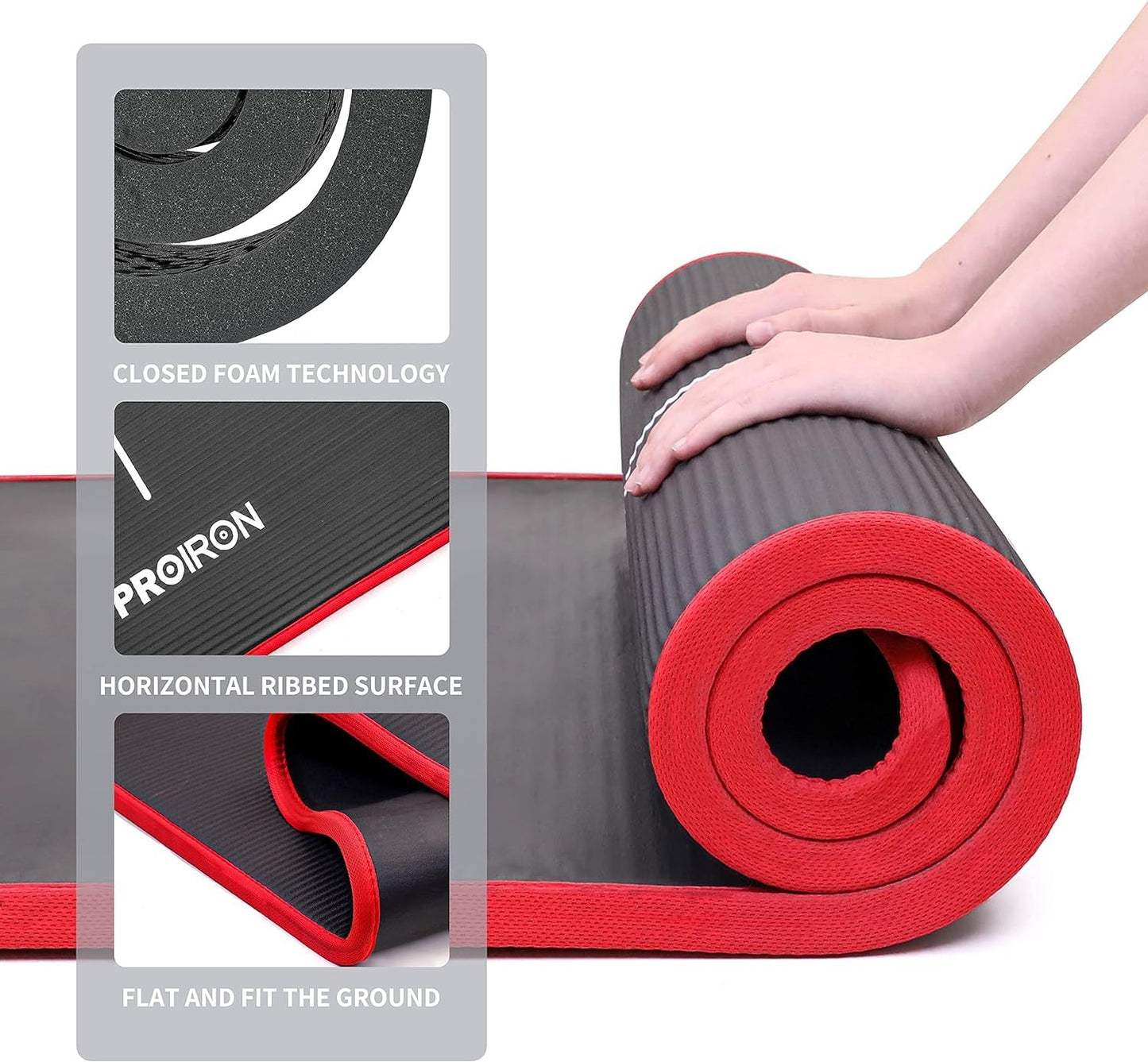 PROIRON Esterilla Yoga Gruesa - Colchoneta Antideslizante NBR para Pilates Ejercicios Fitness Gimnasia Estiramientos