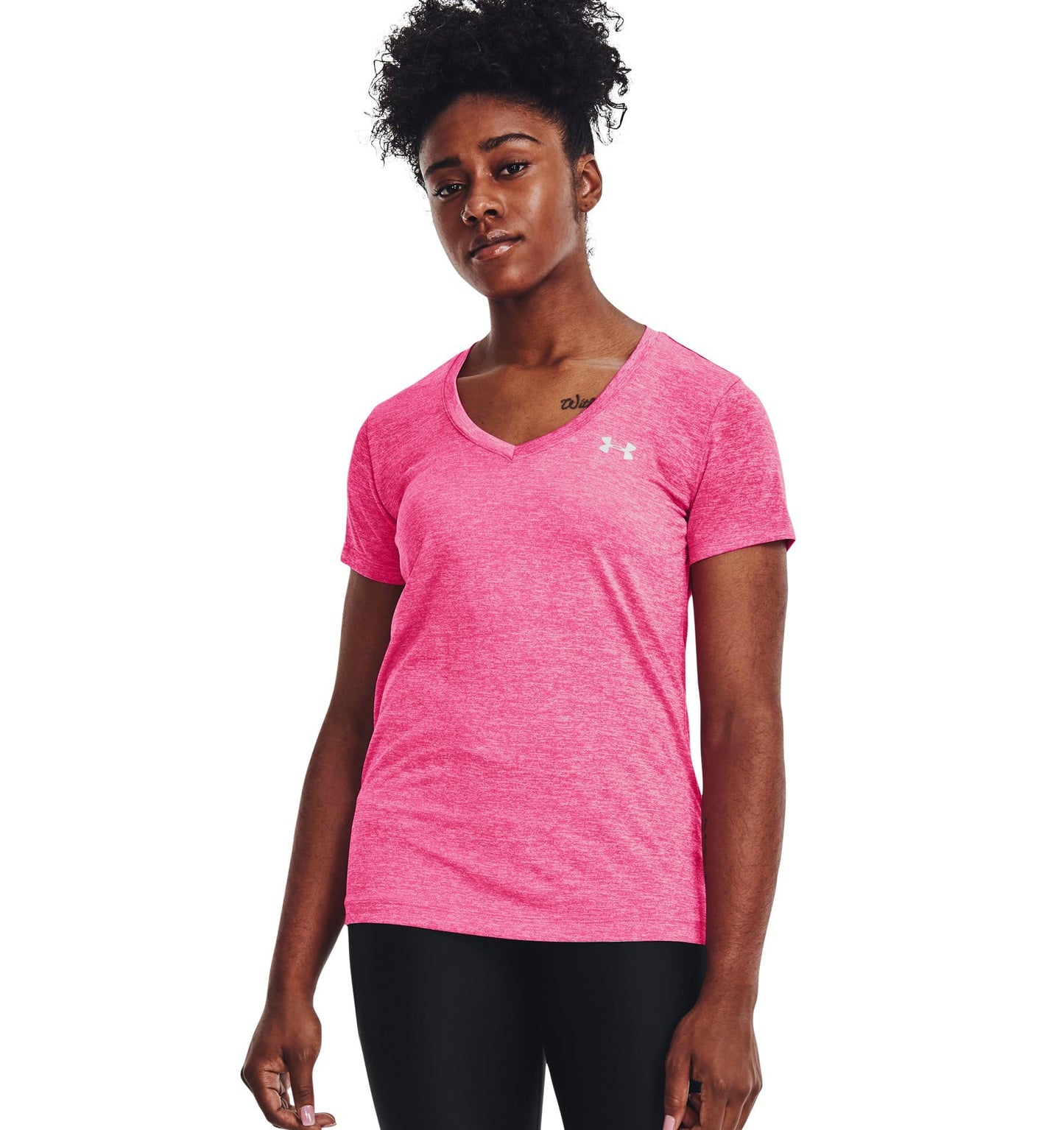 Under Armour Tech Ssv - Twist Camiseta, Rosa, XS Mujer