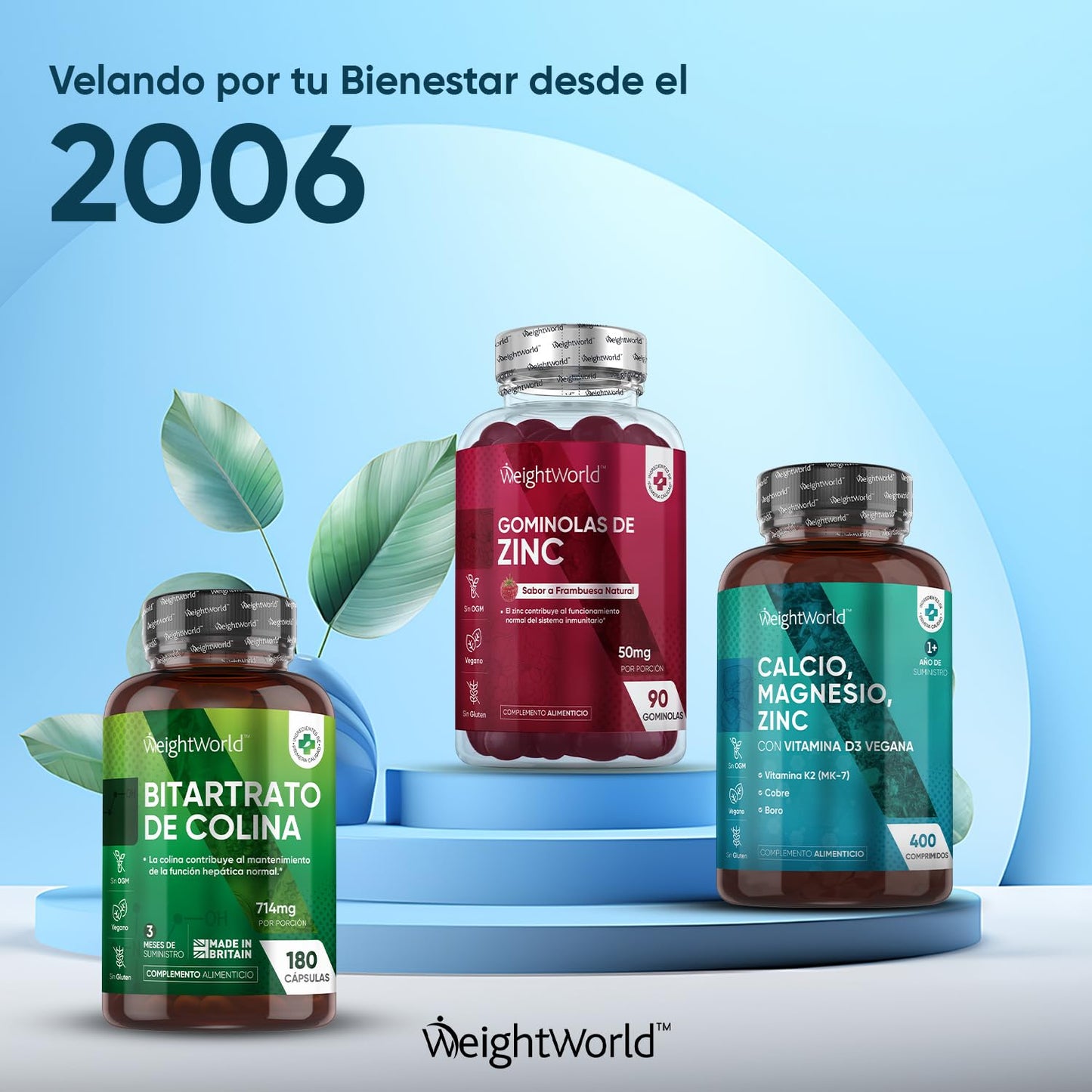 Bisglicinato de Zinc - 400 Comprimidos | Para el Pelo, Piel, Uñas y Reforzar Sistema Inmunológico | Antioxidante Quelado para Hombre y Mujer | +1 Año de Suministro, Vegano, Sin Gluten y Keto