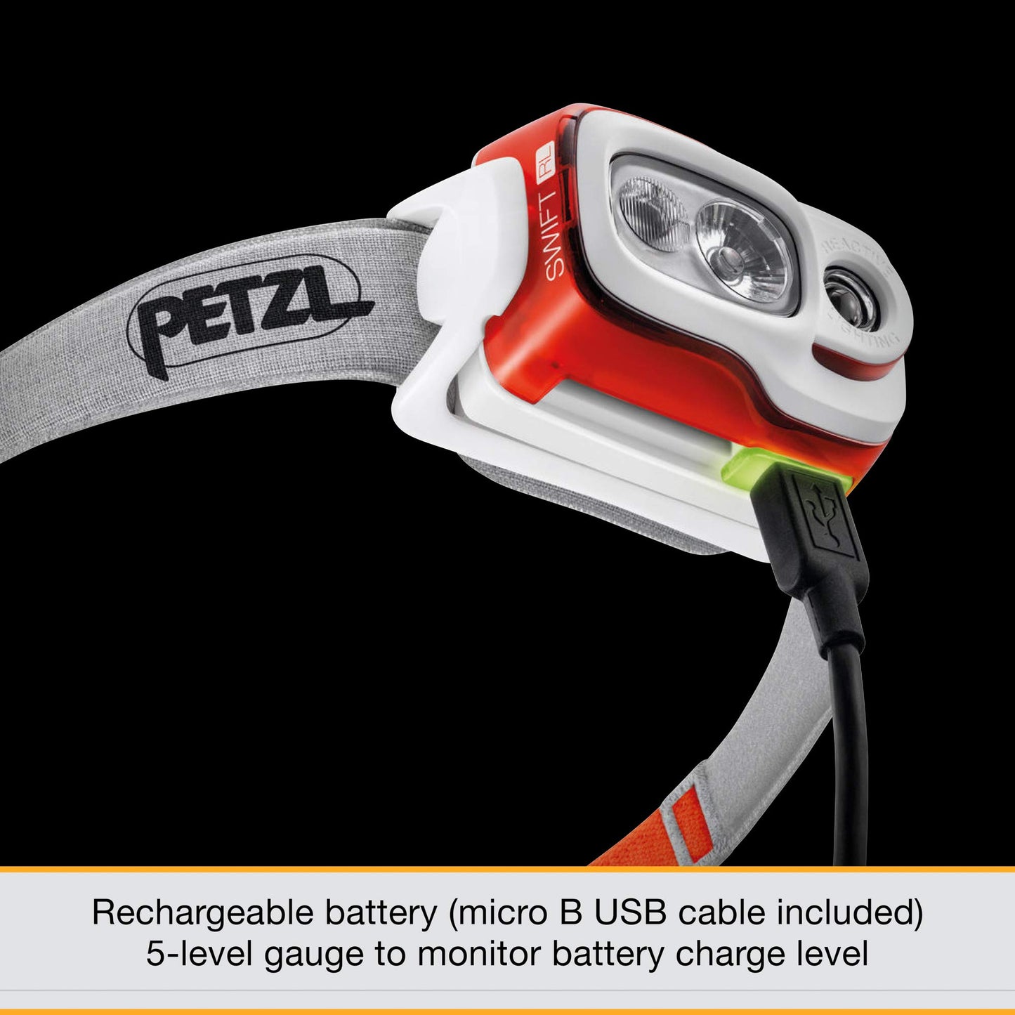 PETZL Linterna SWIFT RL - Unisex, Azul, Talla Única