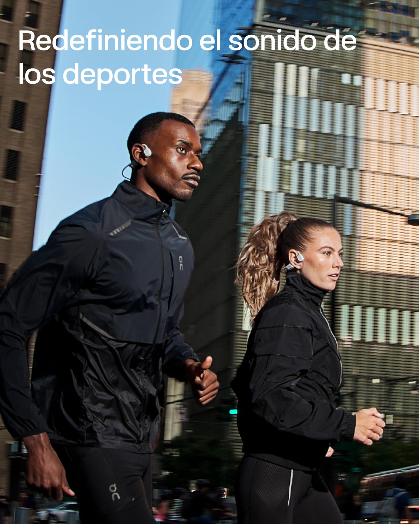 SHOKZ OpenRun Pro 2 Auriculares Deportivos de Conducción Ósea, Inalámbricos Bluetooth 5.3, Micrófonos con Cancelación de Ruido, Resistente al Agua IP55, 12h Reproducción, Carga Rápida USB-C, Plata