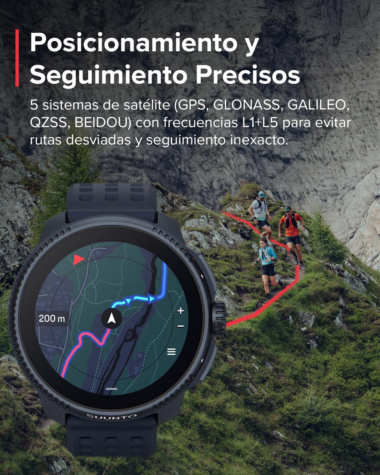 SUUNTO Race Reloj Deportivo - Smartwatch Exteriores, Pantalla AMOLED Brillante De 1,43" Con Cristal De Zafiro, Corona Cómoda y Botones De Control, GPS De Doble Frecuencia, Larga Duración De La Batería