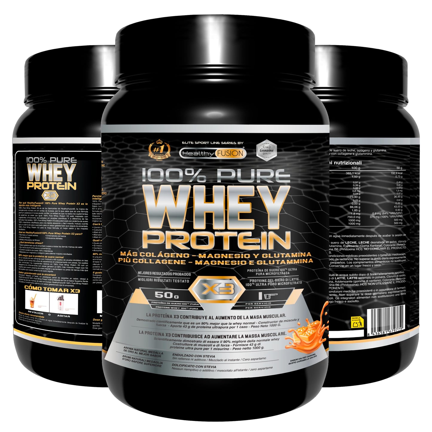 Healthy Fusion Whey Protein | Proteína Whey pura con Colágeno + Magnesio | Mejora tus entrenamientos | Protege y aumenta la masa muscular | 1000g de proteína