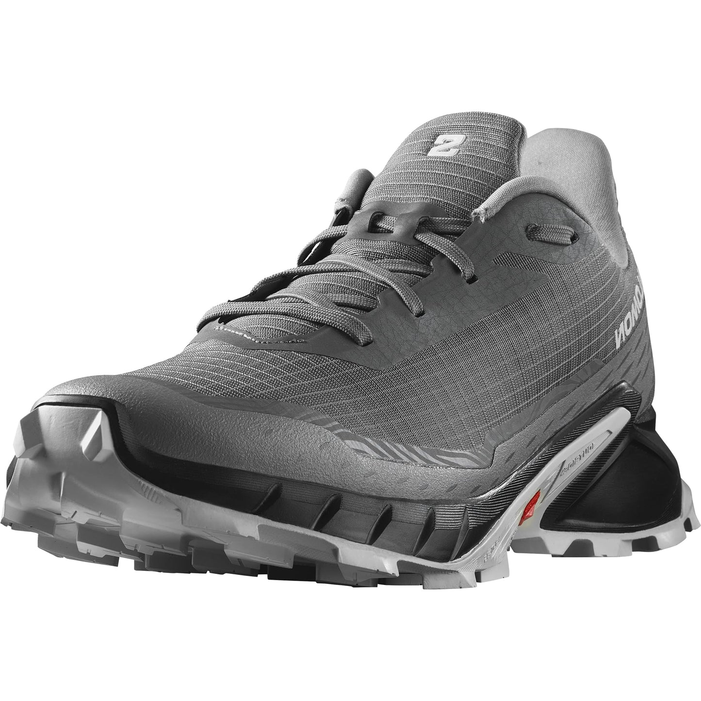 Salomon Alphacross 5 Zapatillas de Trail Running para Hombre, Agarre potente, Comodidad duradera, Rendimiento versátil, Pewter, 43 1/3