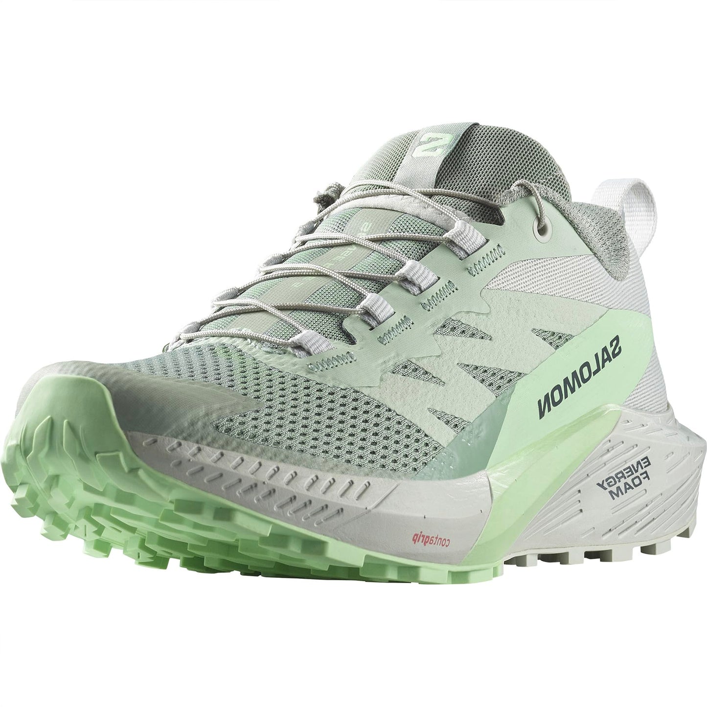 SALOMON Sense Ride, Zapatillas de Trail Running Hombre, Sense Ride 5 Lily Pad/Metal/Green Ash, 38 EU