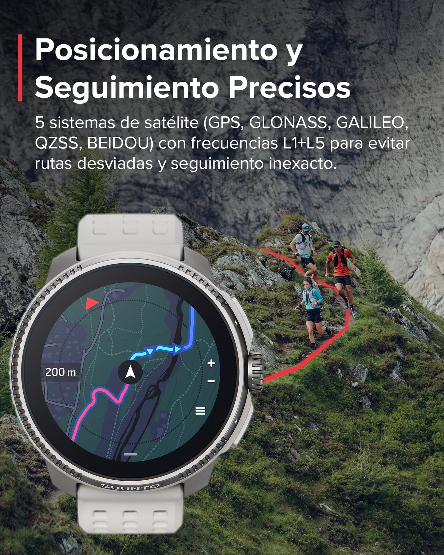 SUUNTO Race Reloj Deportivo - Smartwatch Exteriores, Pantalla AMOLED Brillante De 1,43" Con Cristal De Zafiro, Corona Cómoda y Botones De Control, GPS De Doble Frecuencia, Larga Duración De La Batería