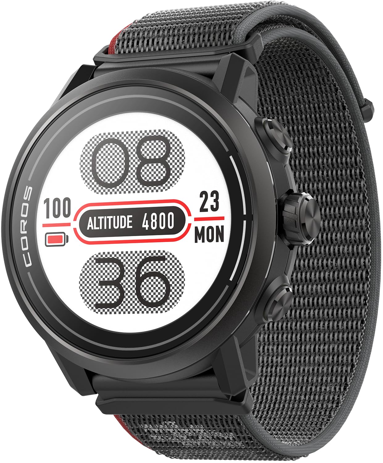 COROS Apex 2 Reloj GPS Outdoor, 1,2" Zafiro Titanio, 17 días de Batería, Navegación en muñeca, Mapas Offline, Monitor de Frecuencia Cardiaca, Medición del sueño, Carrera, Ciclismo, Escalada-Negro