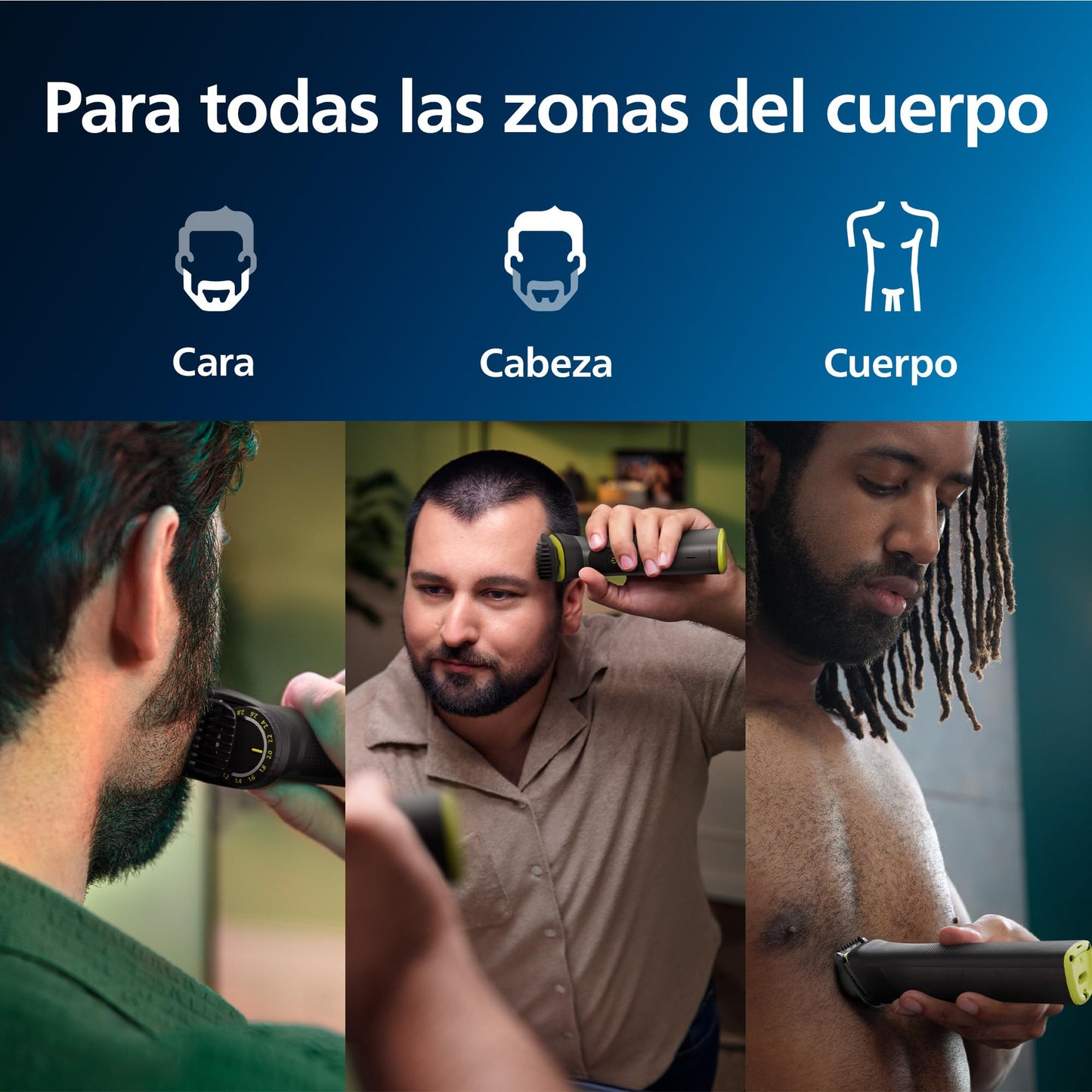 Philips Recortadora de Barba Serie 7000, Máquina Cortar Pelo, Cortapelos Hombre, Kit 14 en 1 Para Cara, Pelo, Orejas, Nariz y Cuerpo,120min de uso, En Seco y Húmedo, Recargable, Funda, MG7930/15